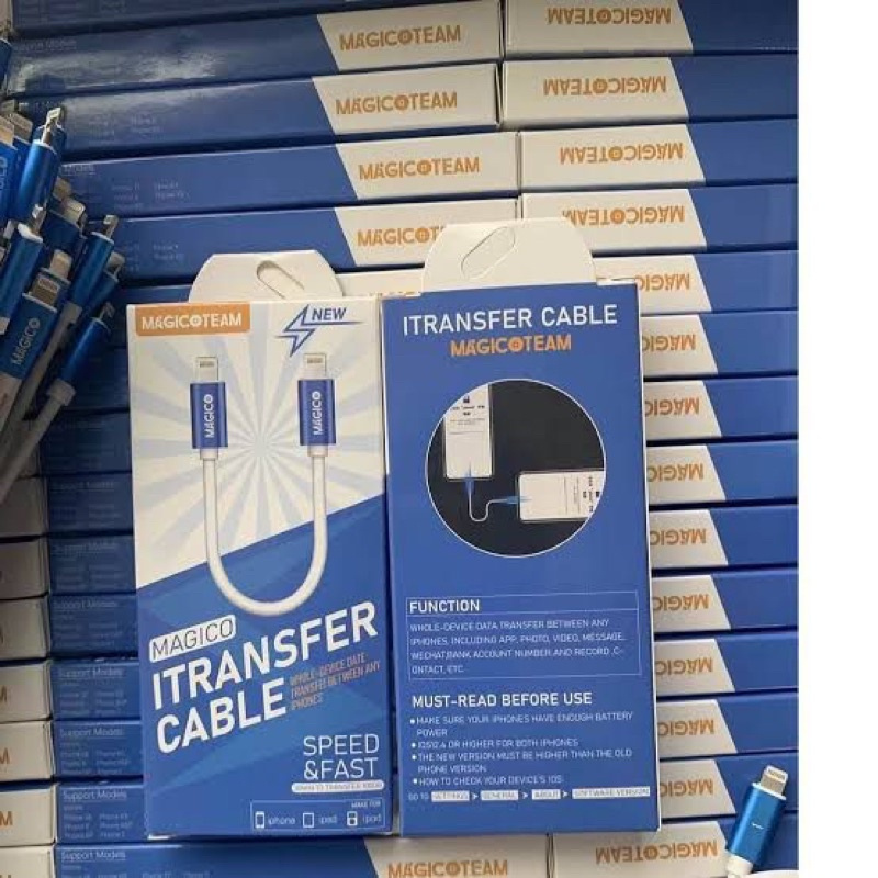 Kabel Magico Transfer Data Iphone To Iphone / IPAD Magico Cable Lightning To Lightning Pindah Data C