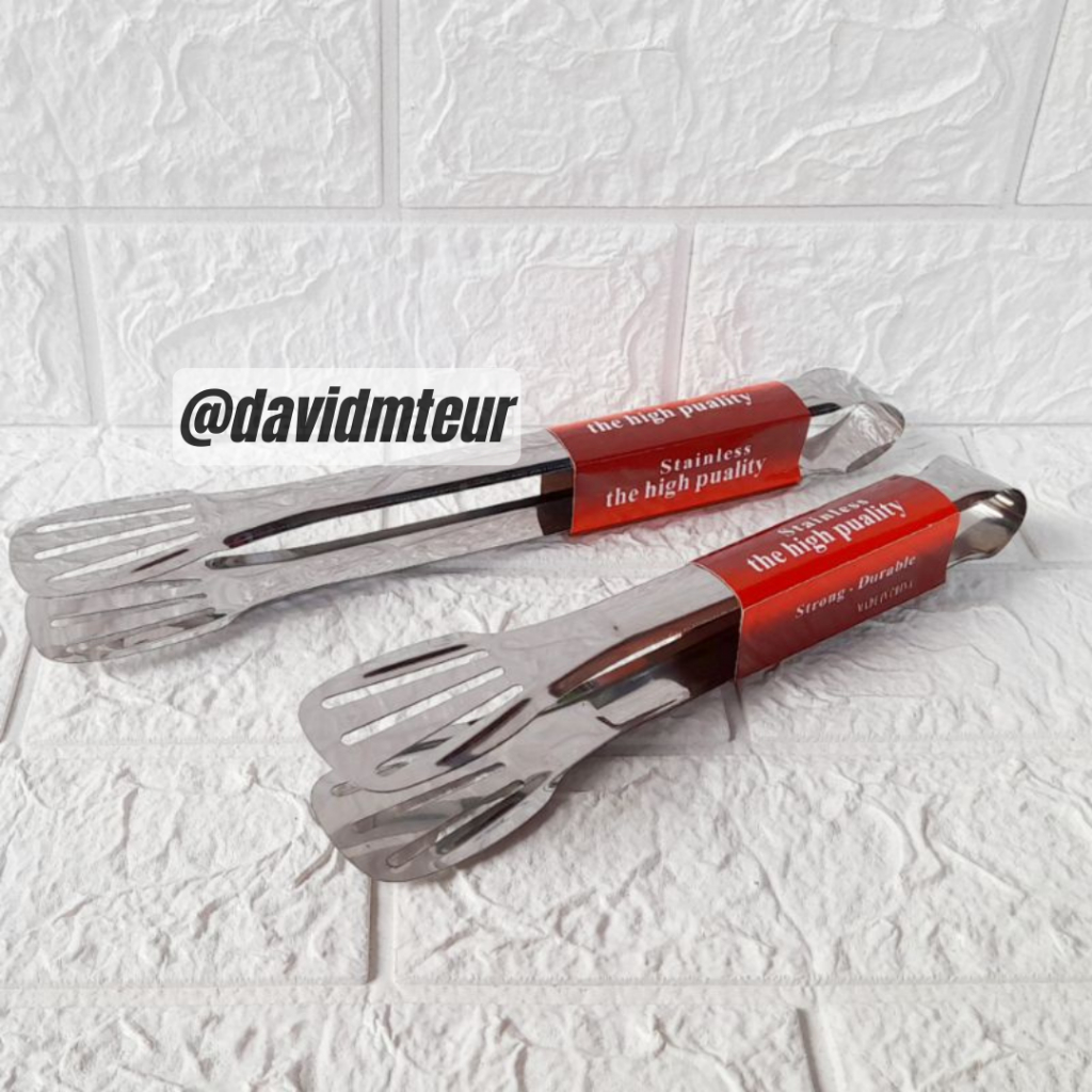 Capit Jepitan Stainless Steel / Pencapit Makanan Stainless