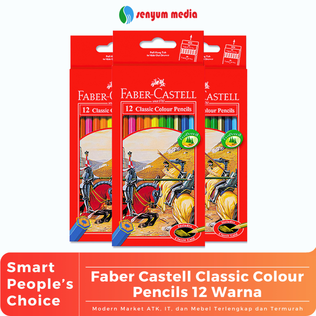 

Faber Castell Classic Colour Pencils 12 Warna (1 Pcs) (S:PCS)