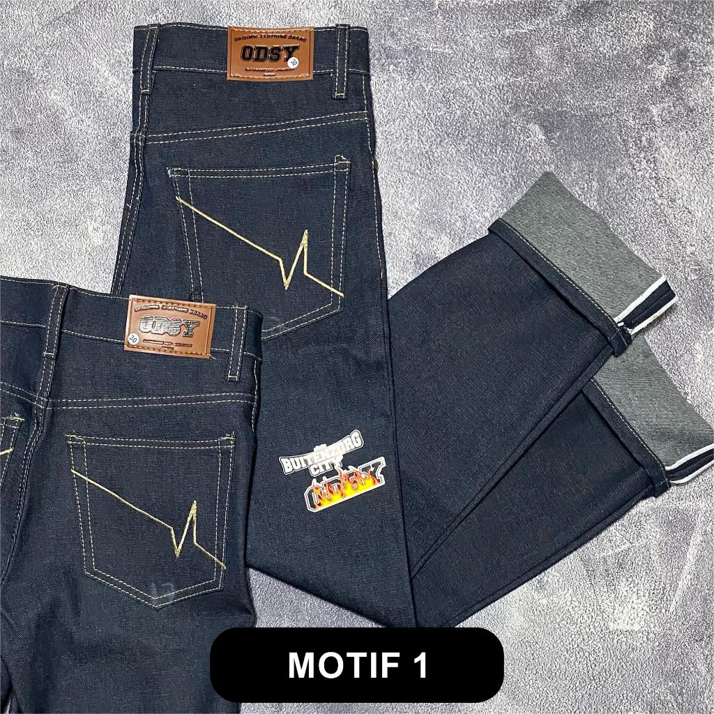 [TERMURAH] DENIM SELVEGDE/CELANA SELVEDGE/DENIM SELVEDGE 15OZ/BLACK INDIGO