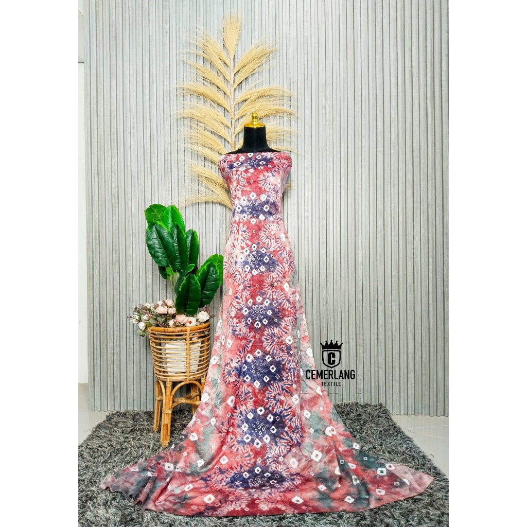 Bahan Kain Jumputan Satin Saten Silk Velvet Premium Handmade Khas Palembang