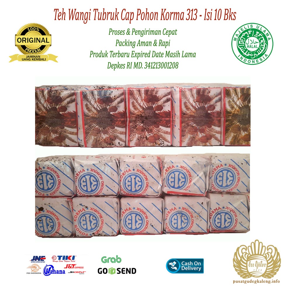 

Teh Wangi Tubruk Cap Pohon Korma 313 40Gram 1 Slop - Isi 10 Bungkus