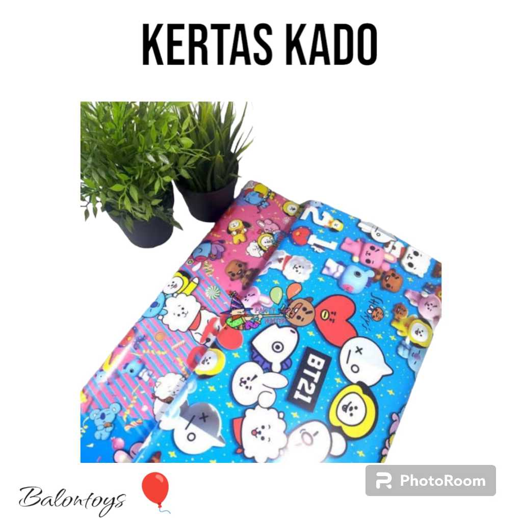 

BT21 KERTAS KADO GLOSSY PREMIUM QUALITY / KERTAS KADO KARAKTER KOREA BT21 BAHAN TEBAL