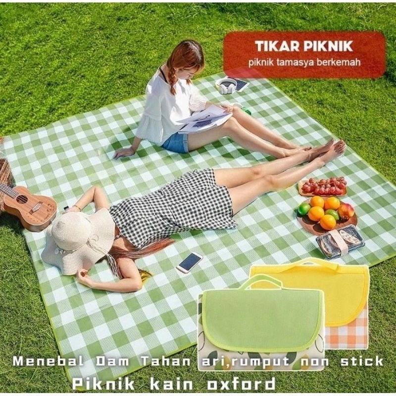 Tikar Lipat Waterproof - Tikar Lipat Estetik - Tikar Piknik