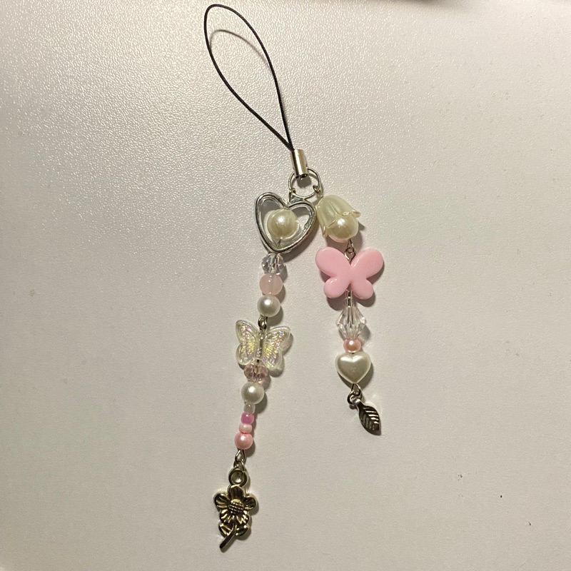 Charm Phone Aesthetic Pink Soft | Gantungan HP Pink soft