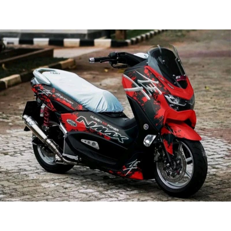 Stiker Decal Nmax New Full Body Motif Hayabusa Merah