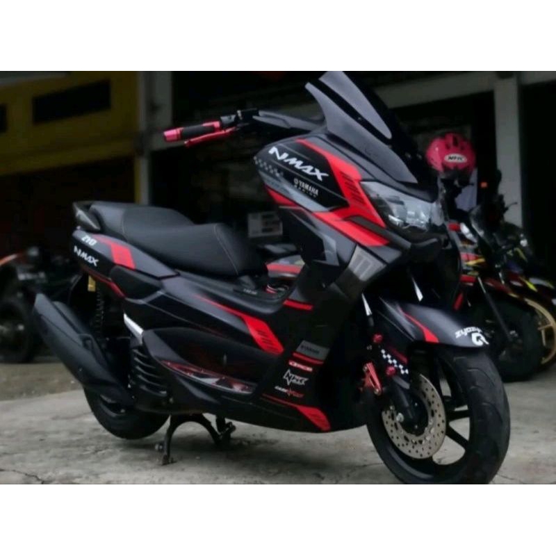 Stiker Decal Nmax Old Full Body Grafis Merah Glosy