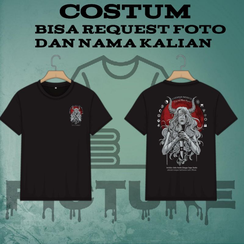 KAOS SABLON DESAIN COSTUM  //BISA SATUAN DAN BISA REQUEST NAMA+POTO KALIAN