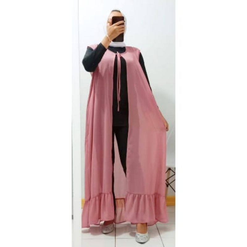 outer cardigan panjang ceruty babydoll
