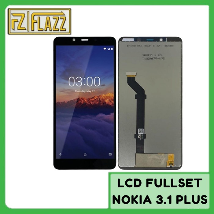 LCD TOUCHSCREEN NOKIA 3.1 PLUS BLACK FULLSET NOKIA 3.1 PLUS