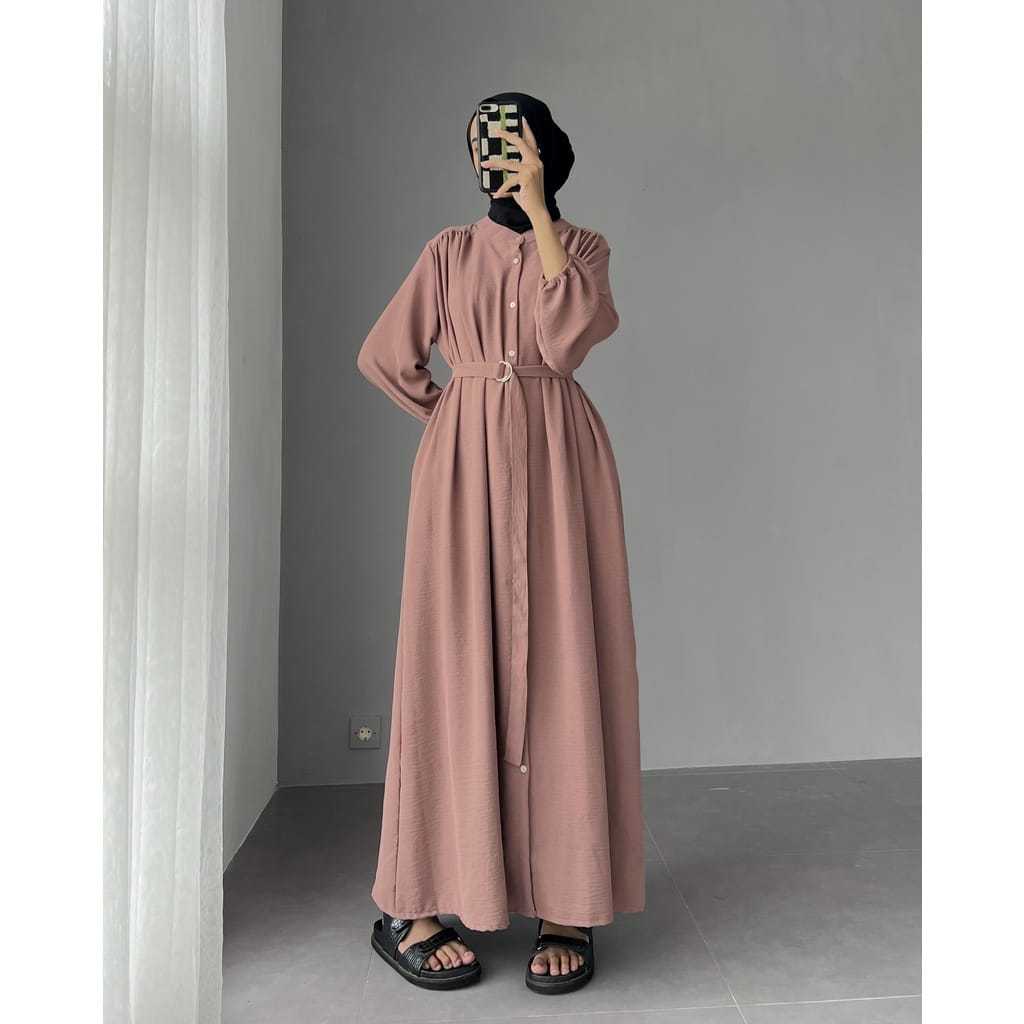 Qayla Dress - Gamis wanita Terbaru Kekinian - Gamis - Gamis Crinkle - Gamis Hitam - Gamis Putih - Ga