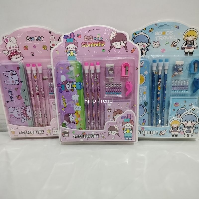 

STATIONERY ALAT TULIS IMPORT PREMIUM - 1 SET 9in1