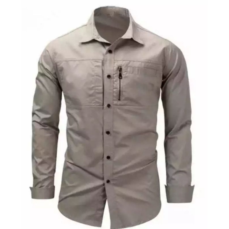 kemeja pria/kemeja keren/kemeja staylist Zipper original