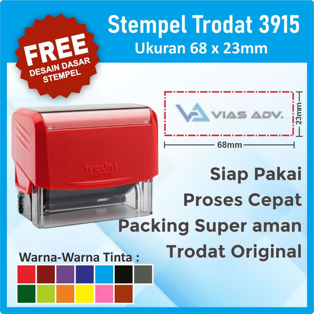 

Stempel Praktis Trodat 3915 (68x23mm) FREE DESAIN | Stempel Nama Dokter | Stempel Lunas | Stempel Toko | Stempel Dokter | Stempel Perusahaan | Stempel Custom | Stempel Sales | Stempel Jabatan | Stempel Olshop Stempel Besar