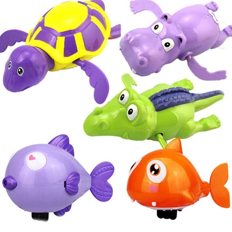 PAKET MEWAH Mainan Putar Air Mandi Anak Berenang Ikan Buaya Kura Swimming Bath ToyMainan Putar Air M