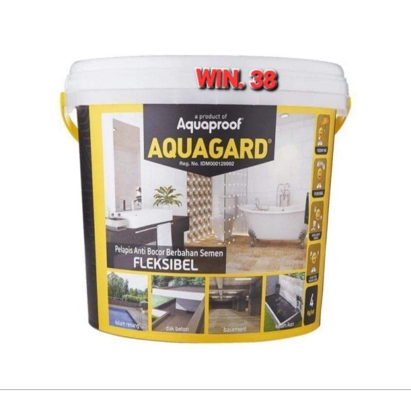 Aquagard 4kg/Pelapis Anti Bocor/Anti Bocor Kamar Mandi/AquaGard 2 komponen/Anti bocor Talang Air