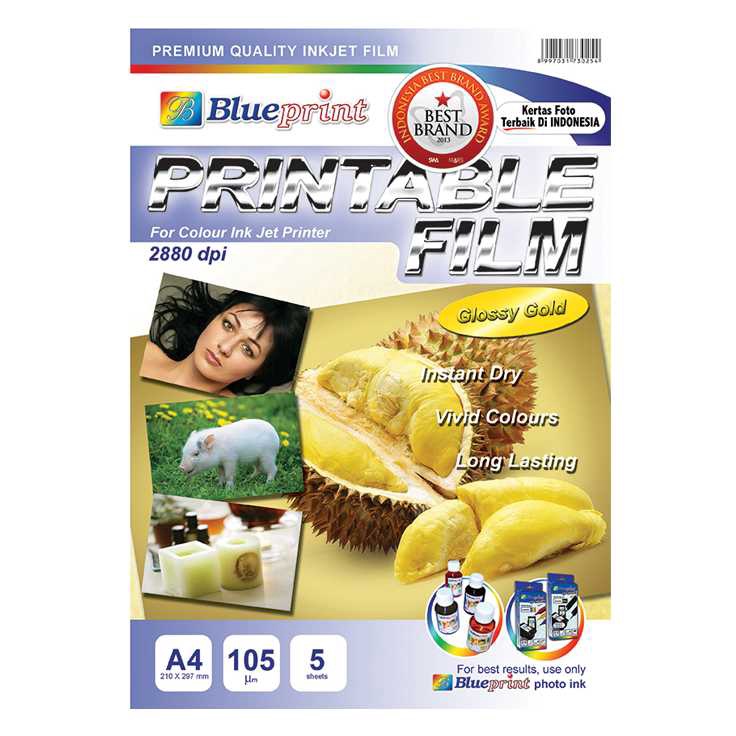 

DISCOUNT Blueprint Glossy Gold Printable Film A4Blueprint Glossy Gold Printable Film A4