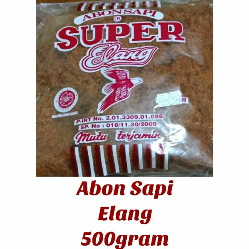 

Abon Sapi Cap Elang 500gr (pedas/manis)