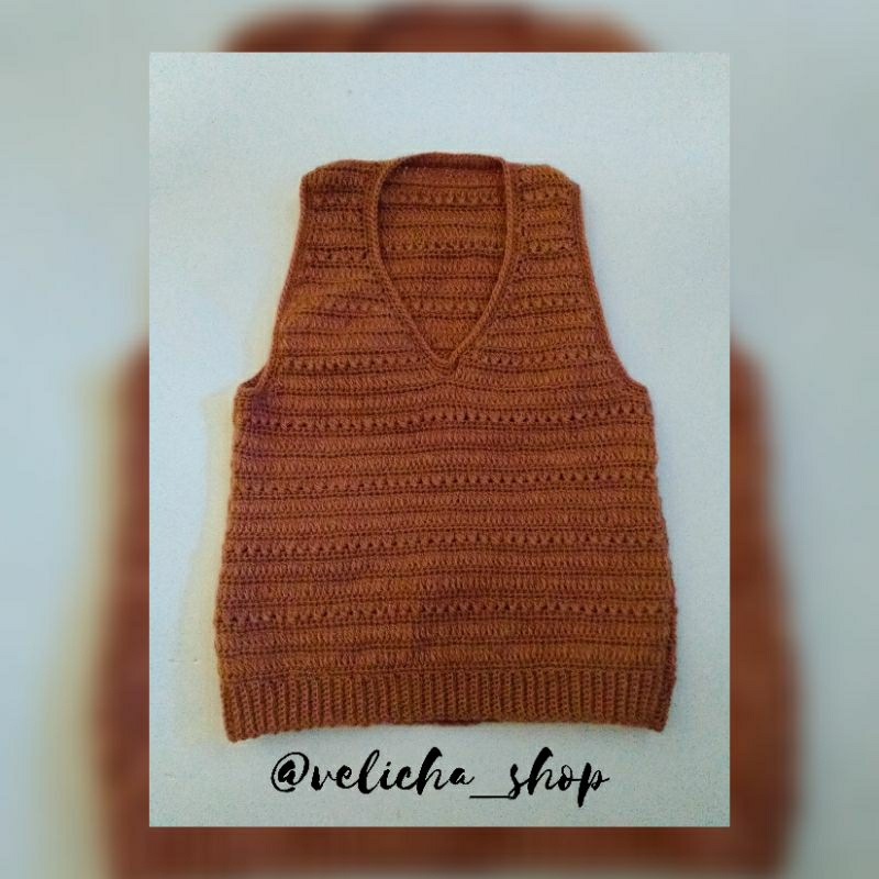 Vest Rajut Premium / Vest Unisex / Vest Anak & Dewasa / Rompi Rajut Polos / Rompi Handmade