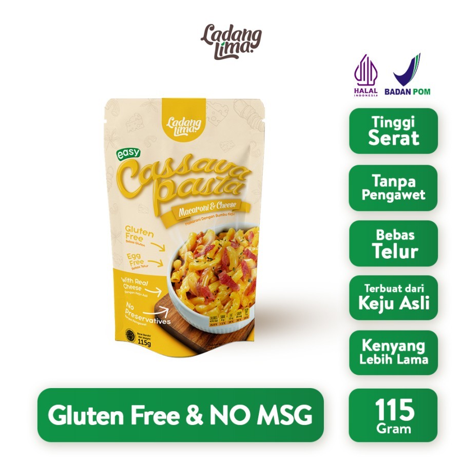 

Pasta Mac & Cheese 115g - Ladang Lima Pasta Instan Gluten Free