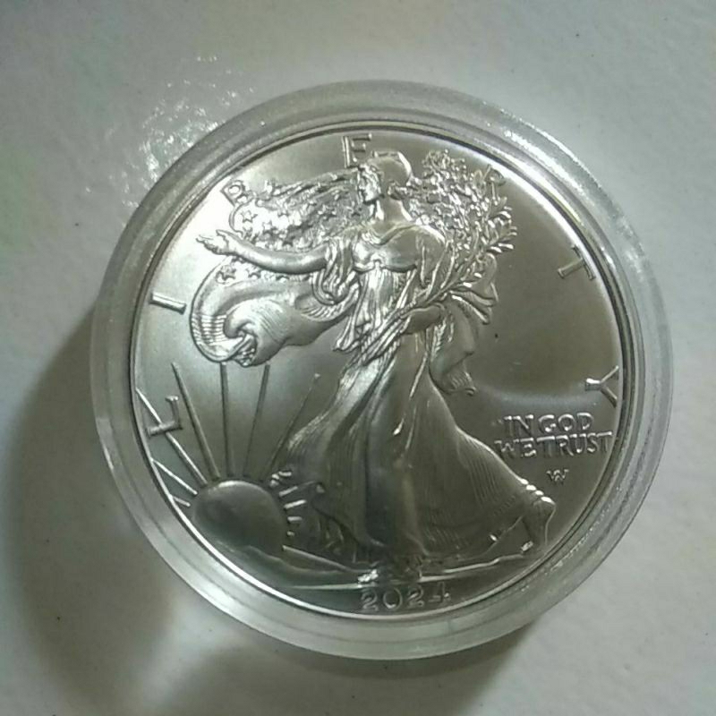 Koin perak American Silver Eagle tahun random