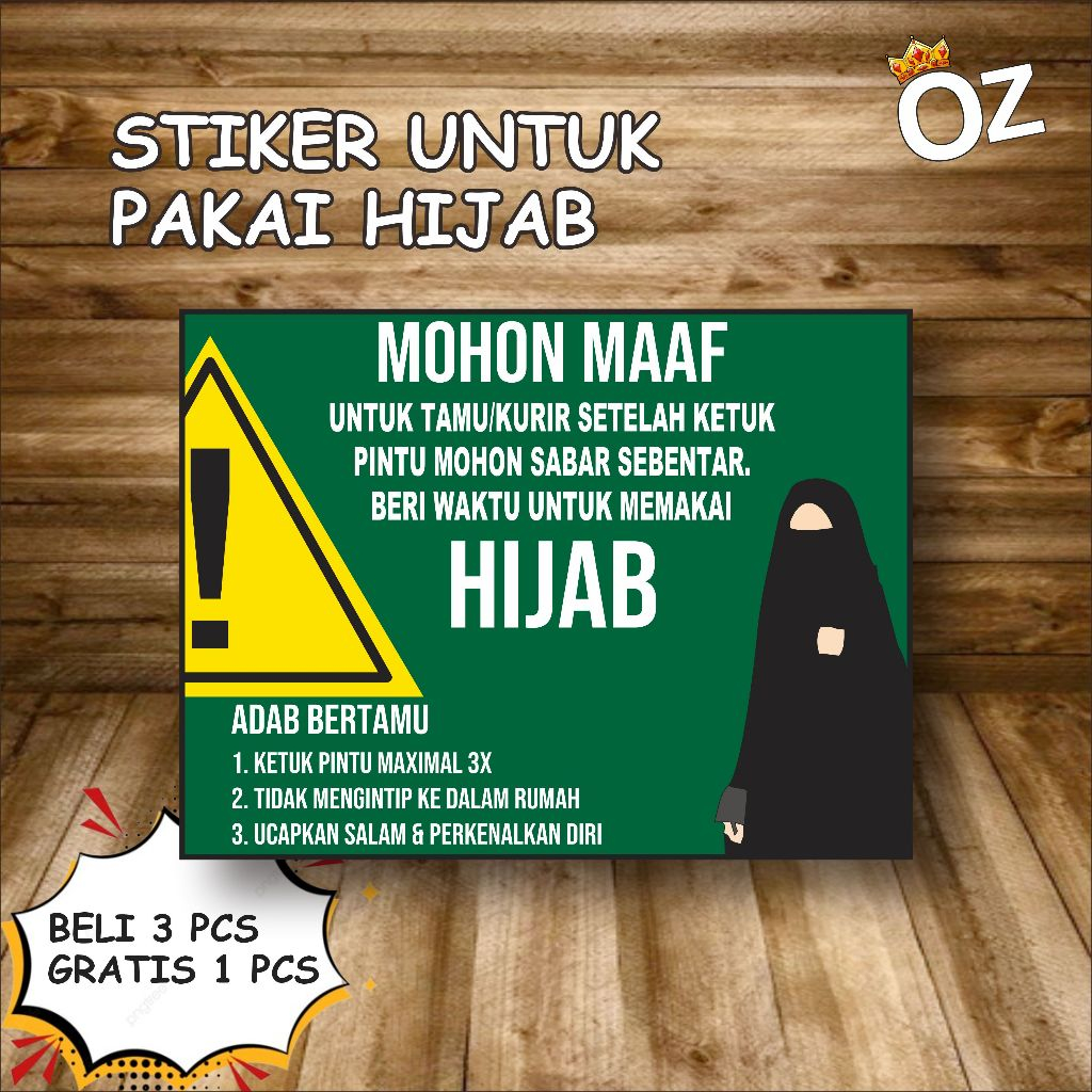 

STIKER PAKAI HIJAB / STIKER ADAB BERTAMU / STIKER CHROMO / STIKER PREMIUM / STIKER PINTU