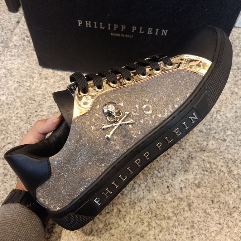 Sepatu Sneaker Philipp Plein Logo Skull Sepatu Pria import