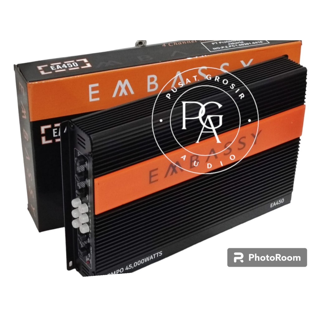 power amplifier 4 channel embassy ea-450 power 4 channel embassy