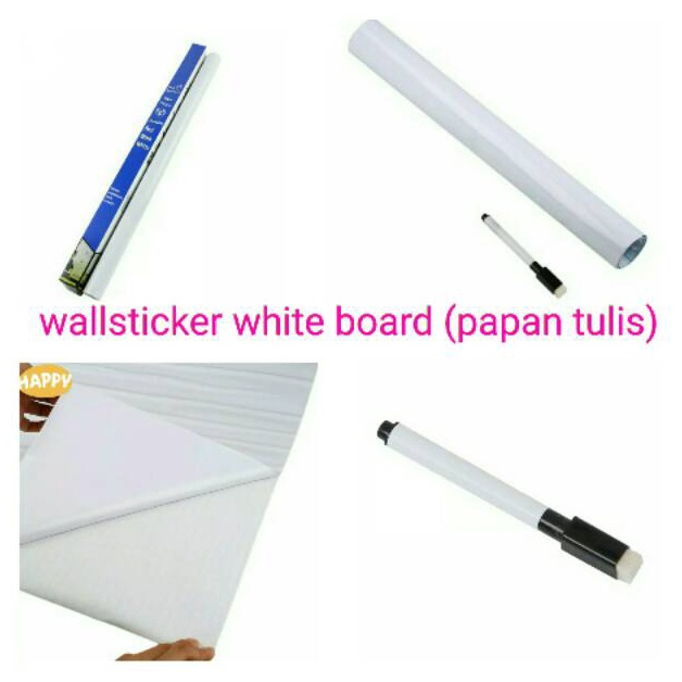 

Ready Stock Wallsticker White board pengganti papan tulis ukuran 45cmx2meter GI