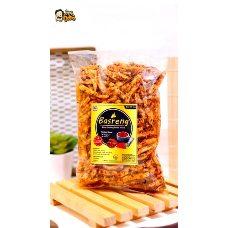 

Basreng stik pedas/Basreng stik ori/Basreng pedas daun jeruk/Basreng daun jeruk/Basreng bang bana/Basreng oma rawit/Basreng cikruh/Basreng Cikruh Pedas Daun Jeruk Bang Bana Kemasan 250 Gram