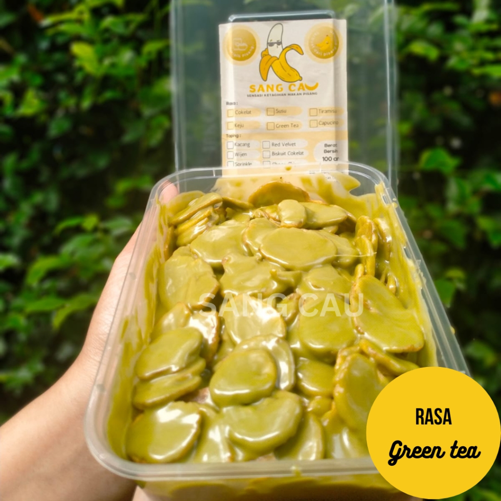 

Keripik Pisang Coklat Lumer Rasa Greentea Sang Cau Bogor