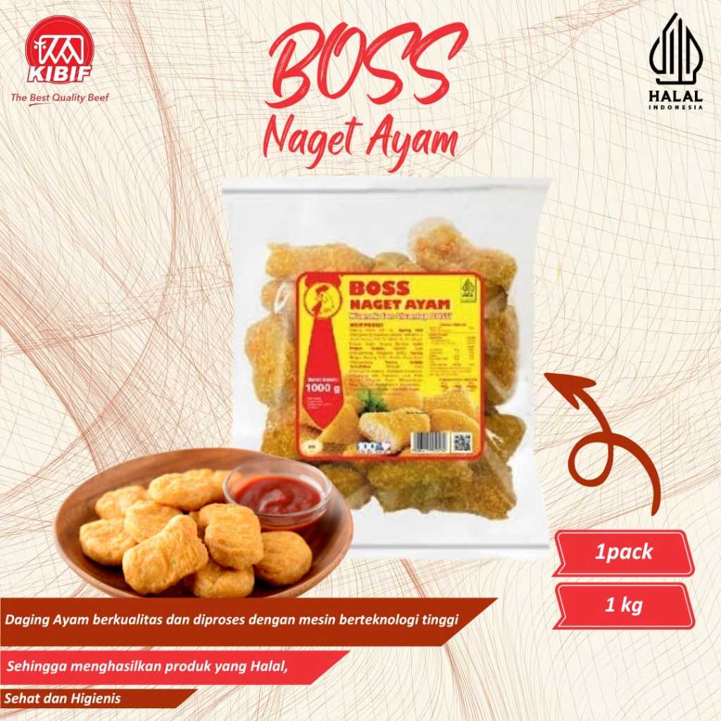 

BOSS Nugget Ayam @ 1000 Gr / 1 kg