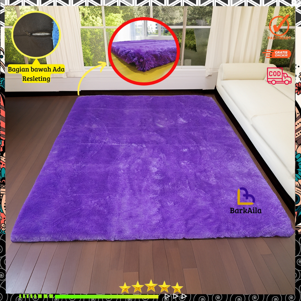 Karpet bulu rasfur ukuran 180X80X3.5CM