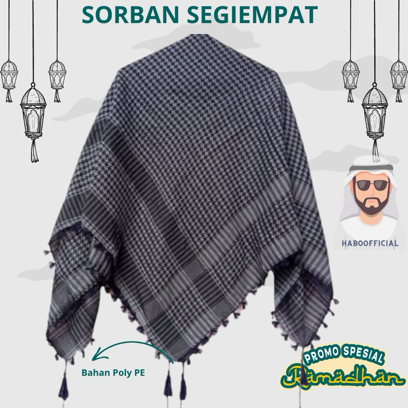 Sorban Pria Keren 2025 / Sorban putih / sorban muslim / sorban arab / sorban habib / sorban haji /