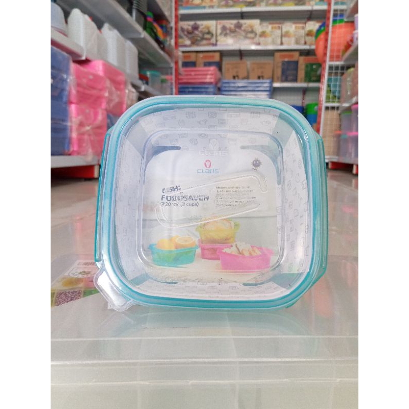WADAH TEMPAT MAKAN COOL FOOD SAVER CLARIS 770 ML BOX 8999118273708 - hijau, biru