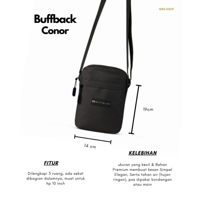 Terbaru Tas Selempang Pria Wanita Slingbag pouch casual Original Buffback Mini - BUFFBACK CONOR