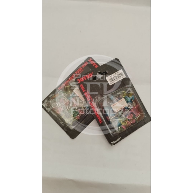 

Transparan Push Pins PP-30TR isi 30 pcs Joyko