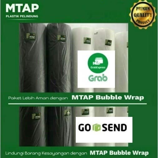 

BUBBLE WRAP MTAP Putih / Hitam Per roll 125x50 Meter KHUSUS GRAB/INSTAN