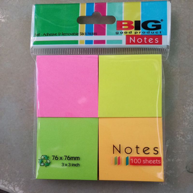 

Stick Note 4 Warna BIG Kertas Memo Tempel Sticky Note Pembatas Buku