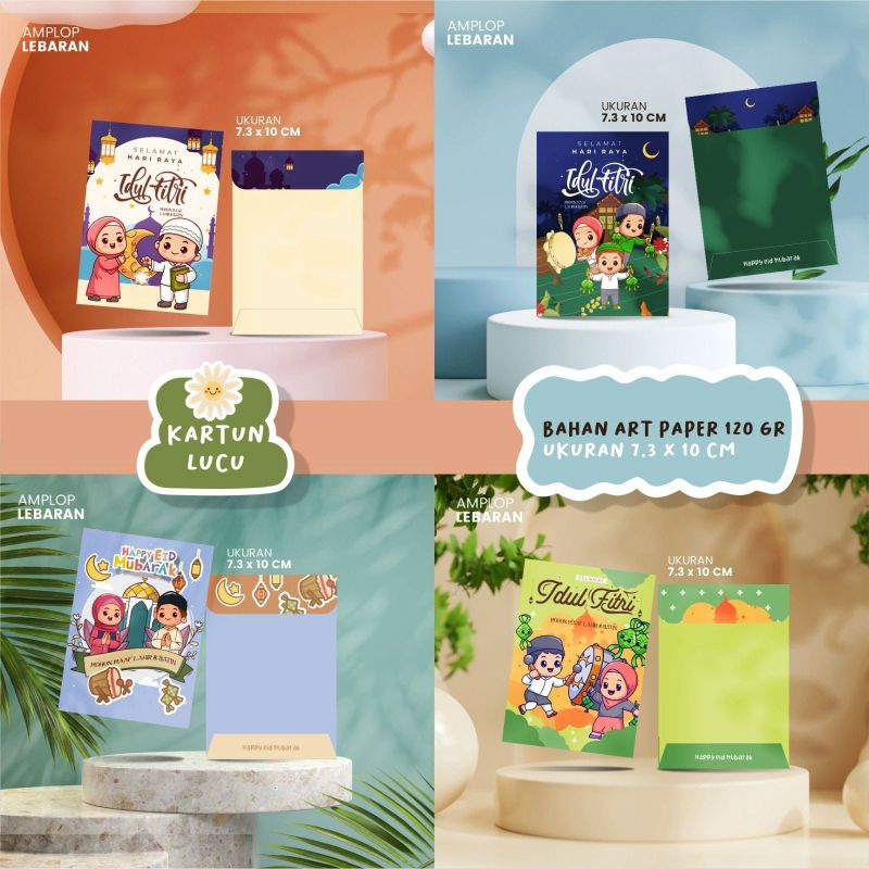 

[HARGA PER PCS AMPLOP PREMIUM] AMPLOP ANGPAU LEBARAN 2024 MOTIF LUCU AESTHETIC KARTUN