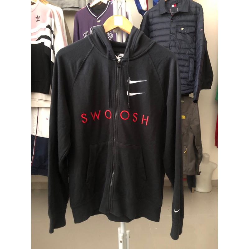 zip hoodie nike double swoosh big swoosh