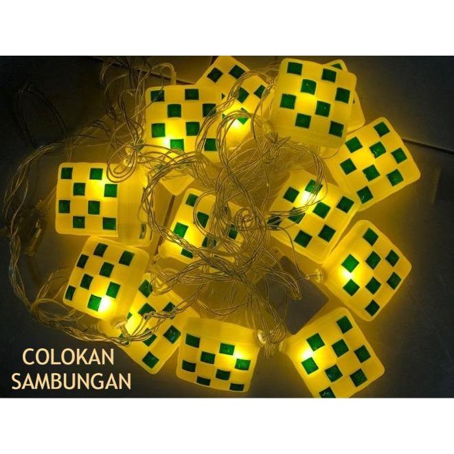 Lampu LED Hias Ketupat Dekorasi Lebaran / Ramadhan Premium Ketupat Lampu Tumblr