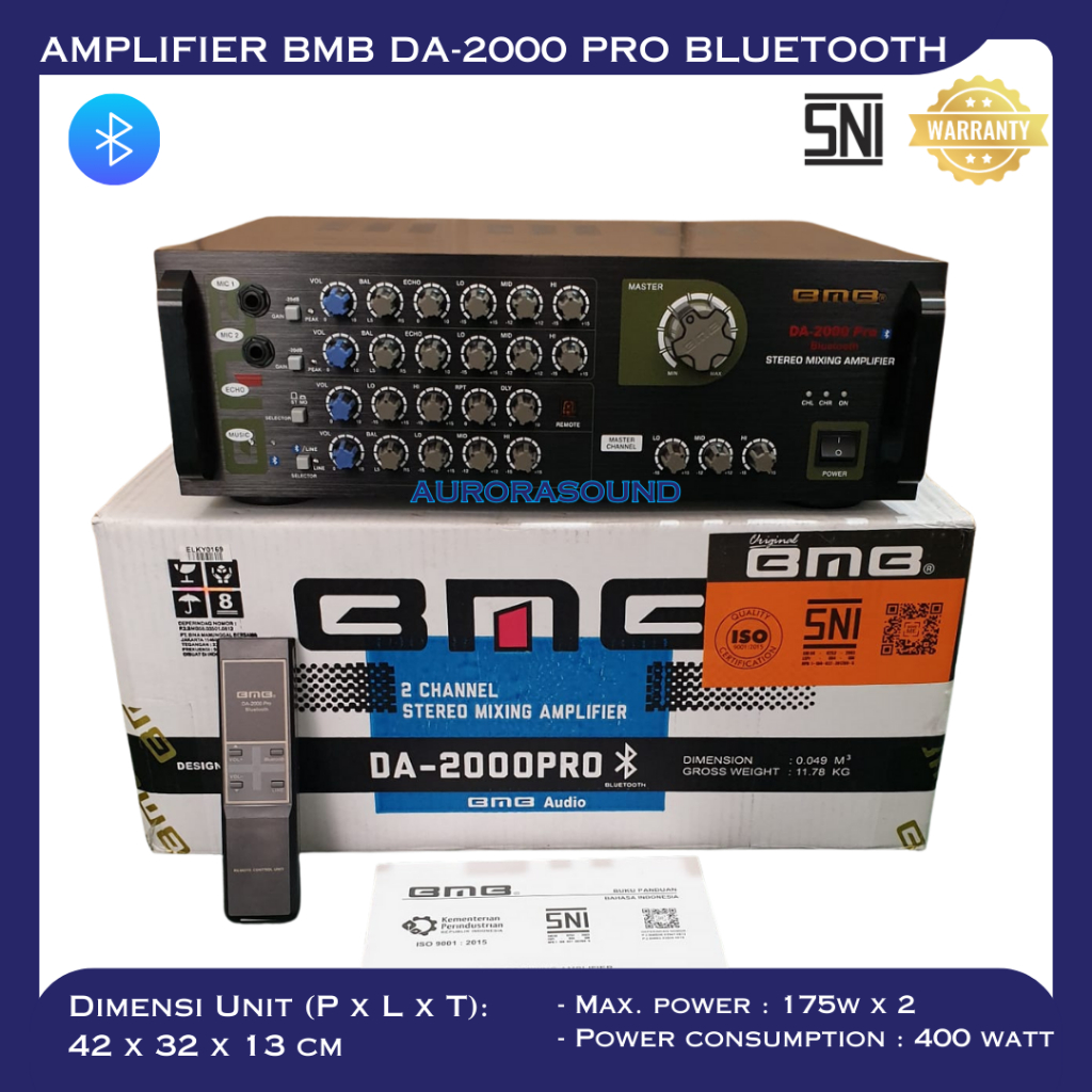 POWER AMPLIFIER BMB DA-2000PRO AMPLI KARAOKE SUPPORT BLUETOOTH ORIGINAL