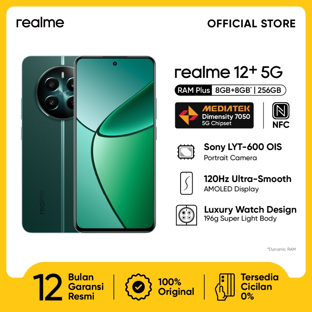 realme 12 Plus 8GB+8GB*|256GB (Sony LYT-600 OIS Portrait Camera | Dimensity 7050 5G Chipset | 120Hz Amoled Display | 67W Charge | 5000mAh Battery)-7