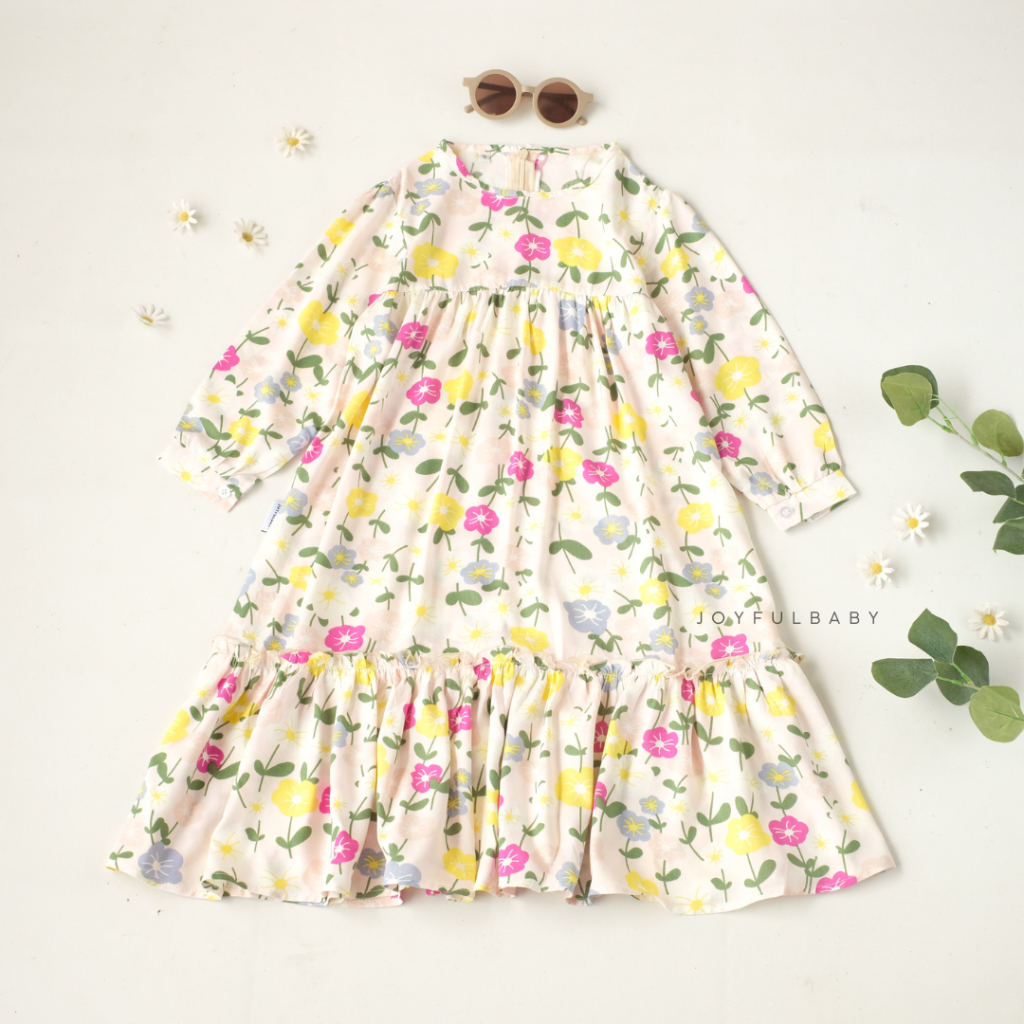 JOYFULBABY RAYA COLLECTION Gamis Baju Muslim Anak Perempuan 4-7 tahun-3