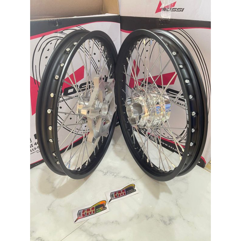 Paketan Velg Jari jari Motor Sonic 150 R Ring 17 Velg Rossi Uk 140/160/185 1Set Depan Belakang