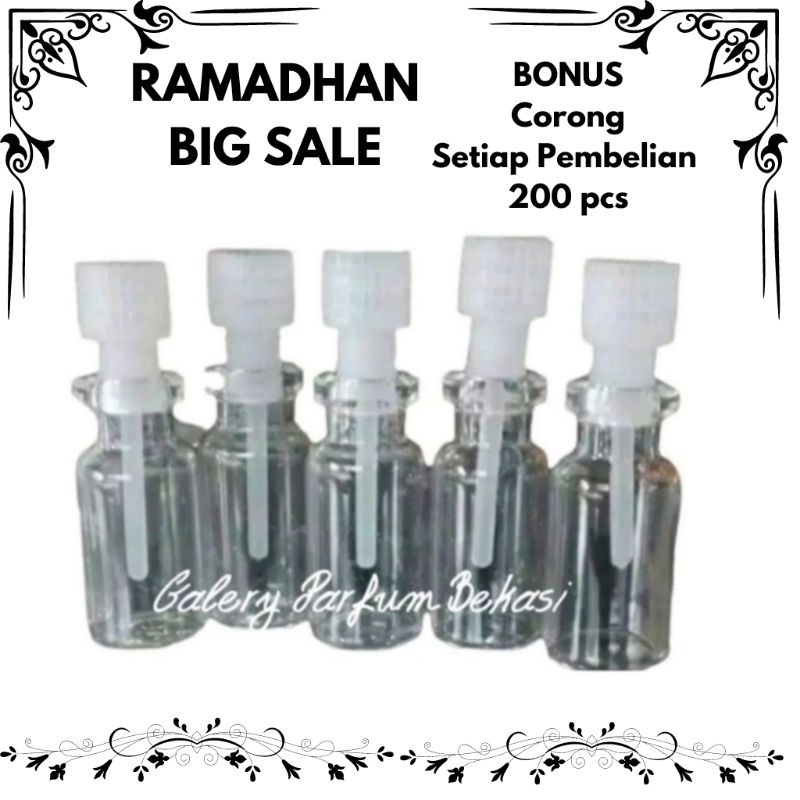 MURAH BOTOL TESTER KACA 3 ML BOTOL TESTER SAMPLE BOTOL OLES BOTOL PARFUM TESTER 100 PCS