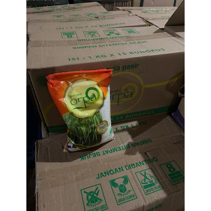 

Gula Orpa Gula Tebu Asli Kemasan Karton 15x1kg