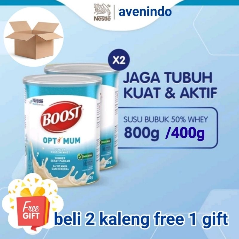 

boost optimum susu penambah nutrisi tubuh 400 gram 800 gram bisa instan gojek grab