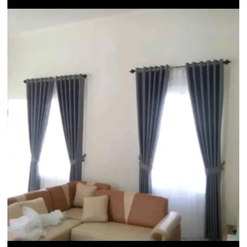 GORDEN BLACKOUT IMPORT GLOSSY GORDEN JENDELA PANJANG 2 METER 250 HORDENG PINTU GORDEN MEWAH ELEGAN 2